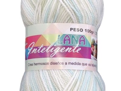 Lana Inteligente 100 Gr Blanco Con Celeste