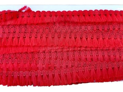 Cinta De Flecos Color Rojo