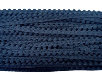 Tira De Pompones Color Negro — MKS Mercería