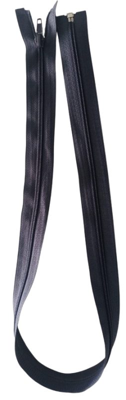 Cierre Nylon  Diente Grueso 75cm Negro