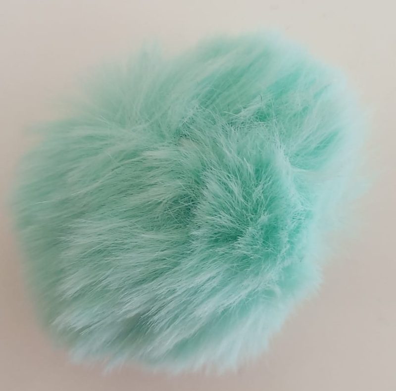 Pompon Peludo Menta 7cm