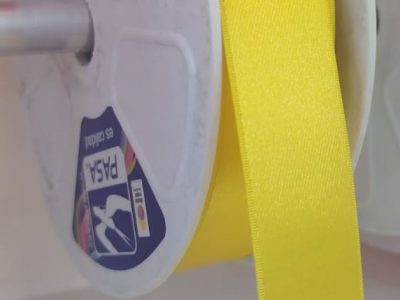 Cinta Raso Pasa 2.4cm Color Amarillo X Metro — MKS Mercería