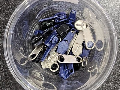 Cierre Largo  Color Plata, Azul Oscuro Y Negro — MKS Mercería