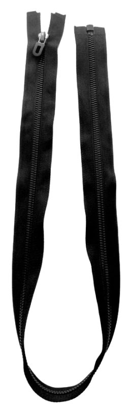 Cierre Encauchado Impermeable 75 Cm Negro
