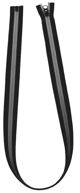 Cierre Encauchado Impermeable 75 Cm Negro