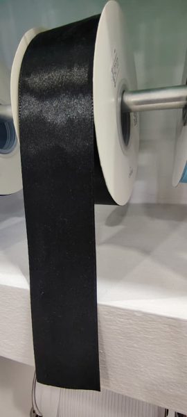 Cinta Satin Generica 4.00cm Color Negro X Metro — MKS Mercería