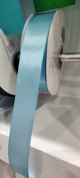 Cinta Satin Generica 1cm Color Celeste X Metro — MKS Mercería