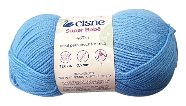 Lana Cisne Super Bebe Azul 100gr