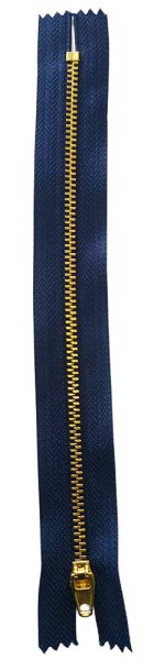 Cierre Bronce Color Azul Oscuro 20cm — MKS Mercería