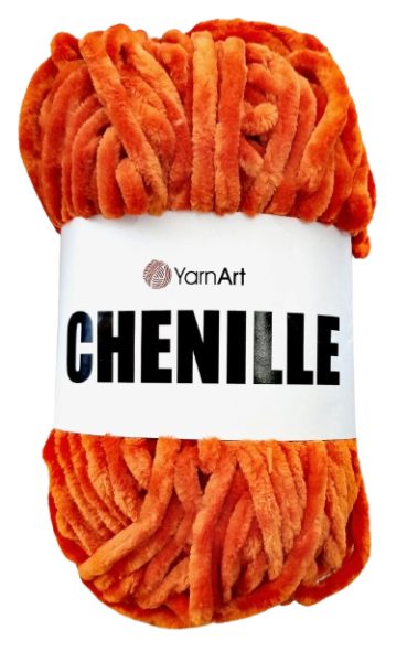 Lana Dulce Chenille Brillante 100g Naranja — MKS Mercería