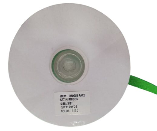 Cinta Satin  Verde Navideño 1cm X Metro — MKS Mercería