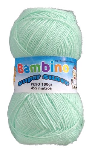 Lana Bambino Bebe Llano Color Menta 100gr — MKS Mercería