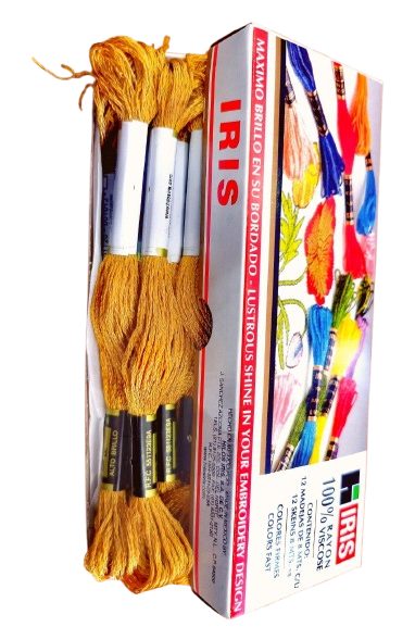 Hilo Iris Para Bordar Madeja Color Mostaza — MKS Mercería