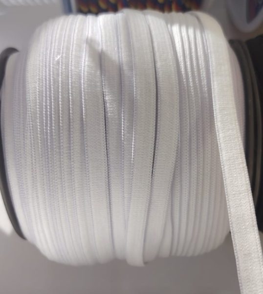 Elastico 0,9mm Color Blanco Semireforzado Rollo 100 Yardas — MKS Mercería