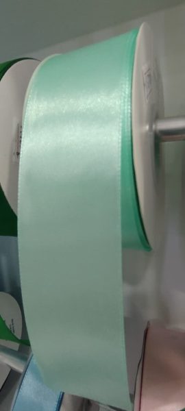Cinta Satin Generica 4.00cm Color Menta X Metro — MKS Mercería