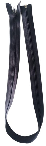 Cierre Nylon  Diente Grueso 75cm Negro — MKS Mercería