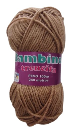Lana Bambino Trencita 100gr Cafe Claro — MKS Mercería