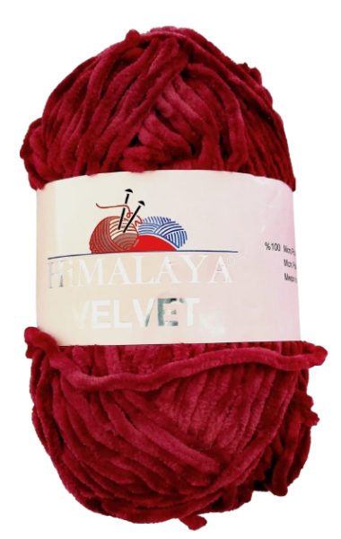 Lana Dulce Chenille Brillante 100g Rojo Vino — MKS Mercería