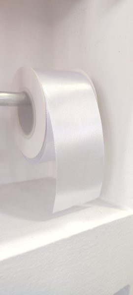 Cinta Satin Generica 5.00cm Color Blanco X Metro — MKS Mercería
