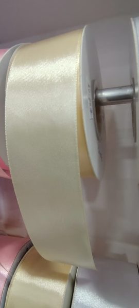 Cinta Satin Generica 4.00cm Color Beige X Metro — MKS Mercería