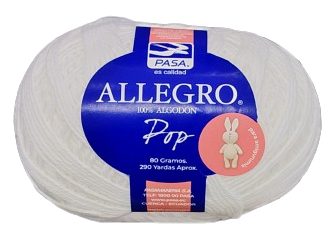 Allegro Pop 80gr Pasa Color Blanco — MKS Mercería
