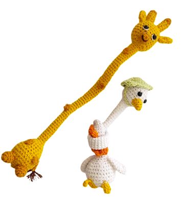 Jirafa O Pato Tejido A Crochet Para Carteras — MKS Mercería