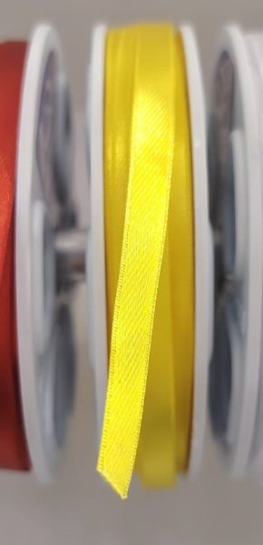 Cinta Raso Pasa 0.6cm Color Amarillo X Metro — MKS Mercería