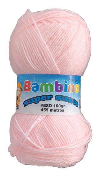 Lana Bambino Bebe  Llano Color Rosado 100gr — MKS Mercería