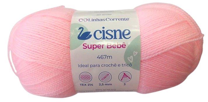 Lana Cisne Super Bebe Rosa 100gr