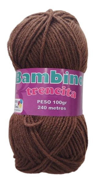 Lana Bambino Trencita 100gr Cafe — MKS Mercería