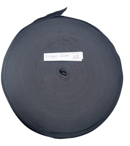 Elástico 2cm Negro Reforzado X Metro — MKS Mercería