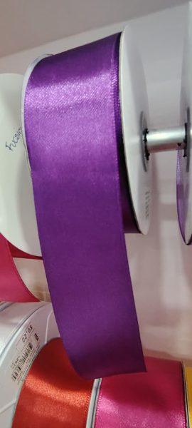 Cinta Satin Generica 4.00cm Color Morado  X Metro — MKS Mercería